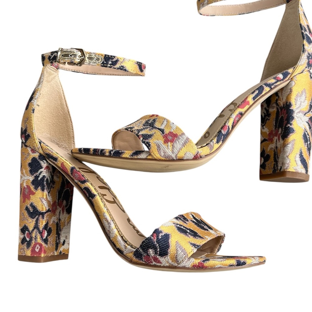 Gorgeous Sam Edelman Yaro Floral Heels Women’s Size 6.5 M - Picture 4 of 12